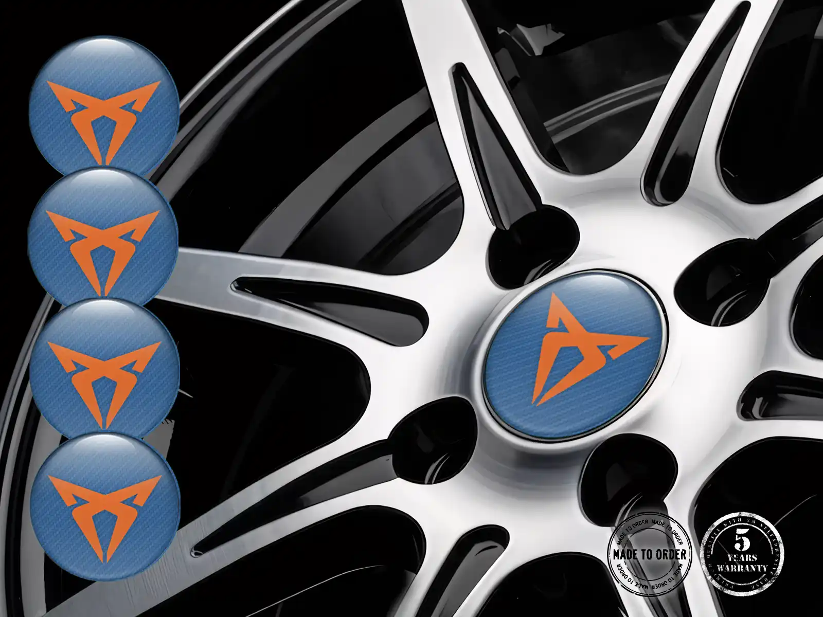 Seat Cupra Rademblem Ausgabe Hochwertiges Dome-Design